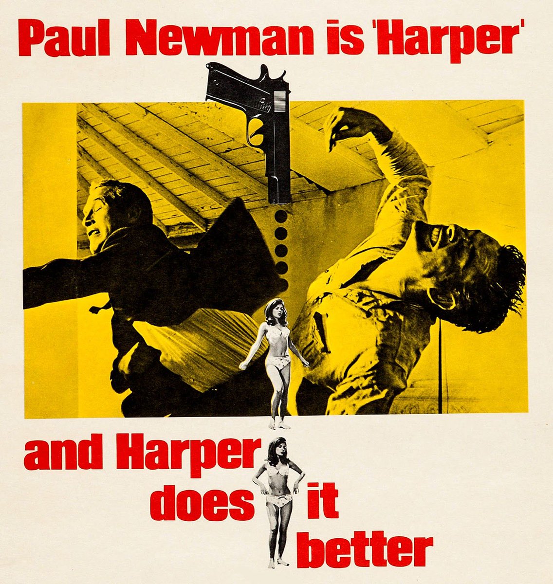 Neo Noir: Harper (1966), 9am PST 10/24. #TCM. w/ Paul Newman, Lauren Bacall. Script #WilliamGoldman from #RossMacdonald novel The Moving Target. Lew “Archer” changed to Lew “Harper” in the film. #filmnoir #mystery #thriller #suspense #ClassicMovies #writers