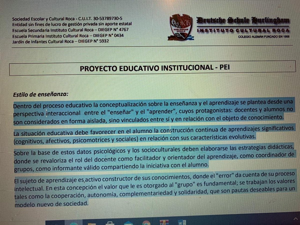 ComunidadRoca's tweet photo. Bien por el PEI del @DeutscheSchuleH Le destinaron un comunicado entero para justificar la falta de seriedad en la elaboración de uno propio, argumentando que es un borrador, cuando en realidad es una copia del colegio San Pablo. @VDLDA1 @vecinosxhur @CeciPSaenz #SalvemosalROCA https://t.co/OfVMztQy3g