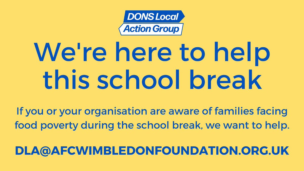 Although our local councils have stepped in, we are still here to help!💫

We are always here to help make a difference, especially for families struggling this half term💙💛

#MakeADifferenceDay