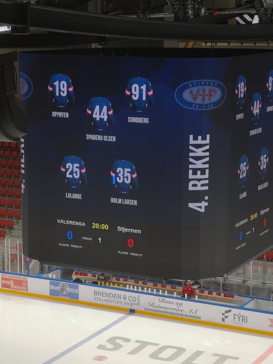 Vi sender <a href="/VIFhockey/">Vålerenga Ishockey</a> vs <a href="/StjernenElite/">Stjernen Hockey</a> i fra kl 16:00. Kommentatorer er @espbjo og @sotahjornet. Avspiller på klanen.no. Vålerengas lineup på bildene.