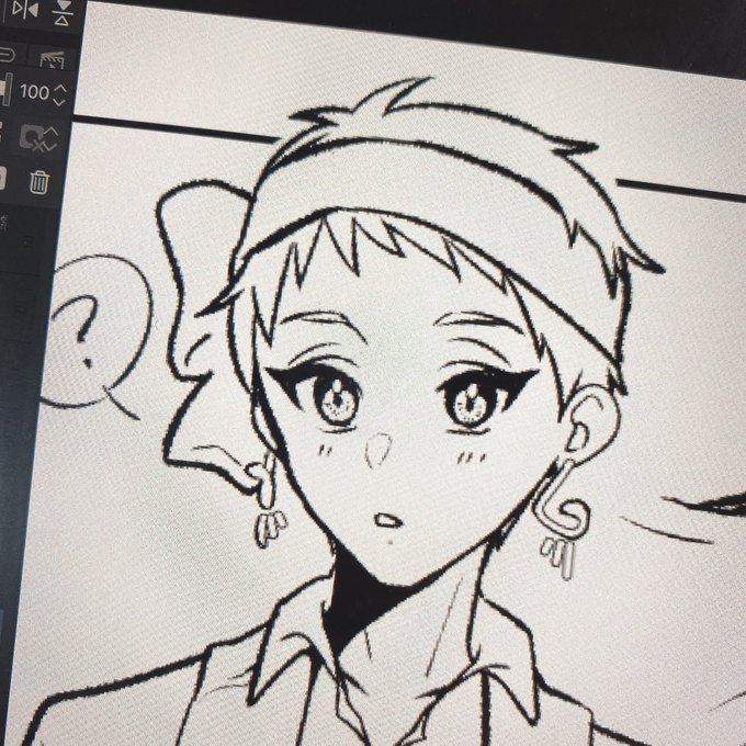 何十回と描き直してようやく満足いく顔になった 