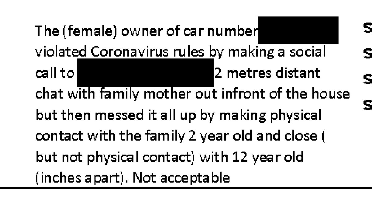 14. 'Messed it all up' + car reg number in Antrim.