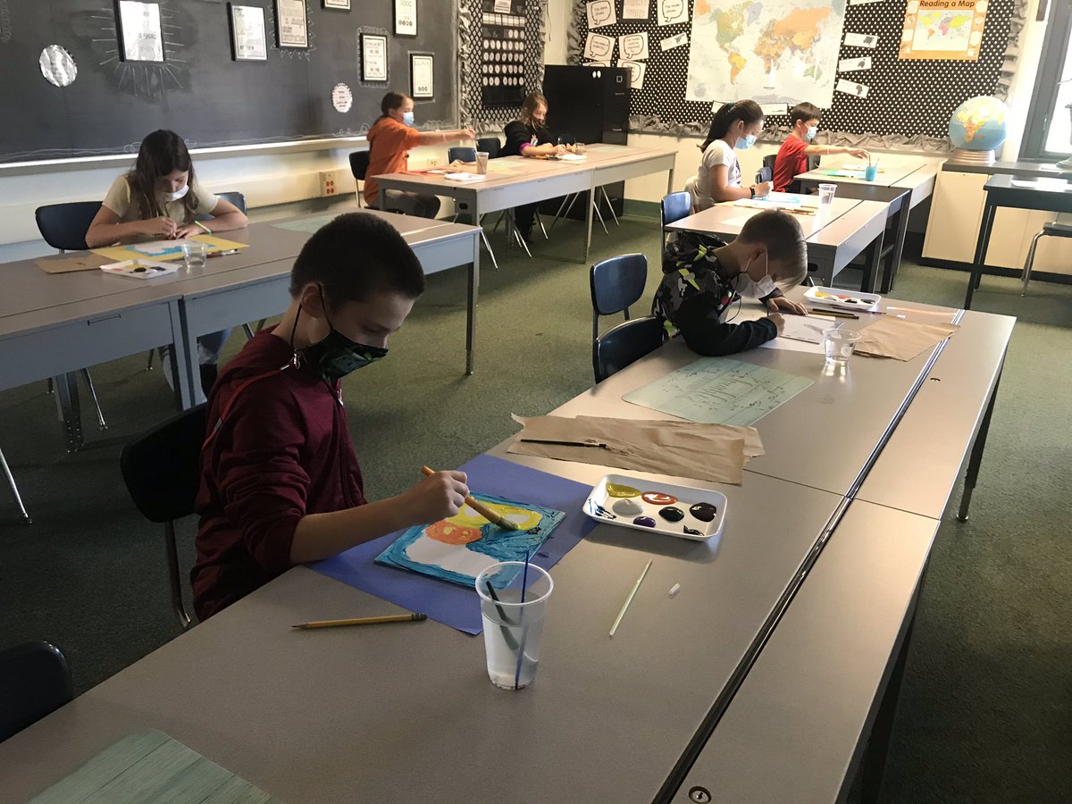 Forever5th's tweet photo. 5th graders put the ART into pARTy with our SPARK activity. https://t.co/hdtIiOhwAi