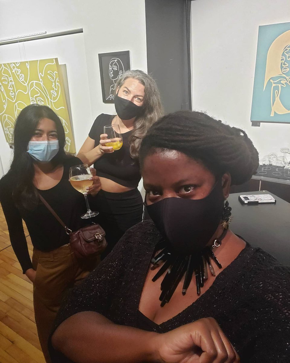 Smize! Last night's artist reception <a href="/Mindseyestudio/">Jennifer Gough</a> Gallery for <a href="/TrishaAbe/">Trisha Abe</a> exhibition, Contour. Missed the reception? One more week to see it. Private viewings available.