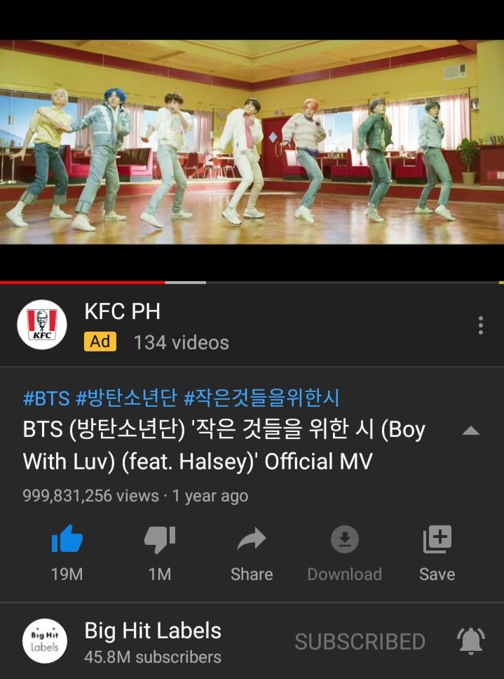 _mochipark_'s tweet photo. BOY WITH LUV MV IS CURRENTLY 269K+ AWAY FROM 1B VIEWS. STREAM BWL ARMYs!!! 💜
🔗 https://t.co/ukt5g2KcWI
#BWLto1B #BoyWithLuvTo1B #BoyWithLuvMVRoadTo1B @BTS_twt https://t.co/wDh37LJZHi
