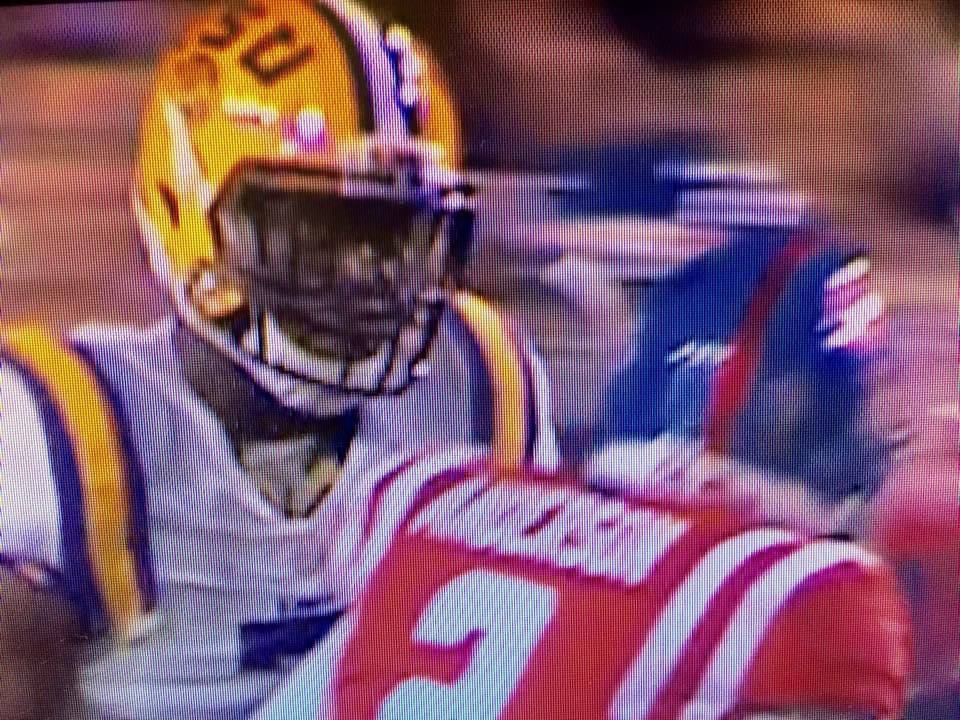 JacquesDoucet's tweet photo. Four years ago today, Leonard Fournette nearly killed a man. #LSU @_fournette https://t.co/1aupljelmg