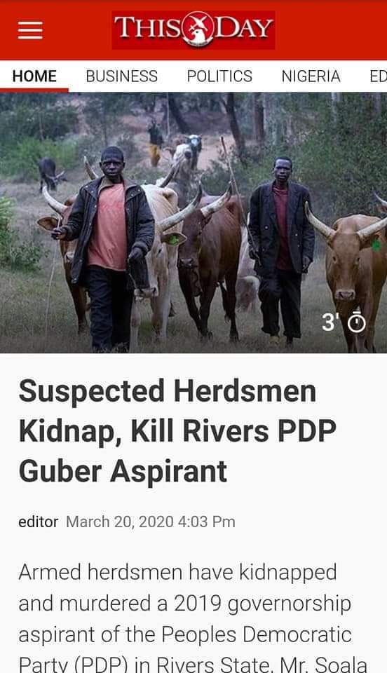 TBRVorg's tweet photo. Wike, herdsmen have been killing, maiming and abducting people in Rivers State including your PDP leaders, you have not summoned courage to proscribed them.

You are only dancing to the tunes of your masters in the North, &amp; diverting attention..

READ MORE https://t.co/BTfpZDJ7QR https://t.co/R79k9k4Ri8