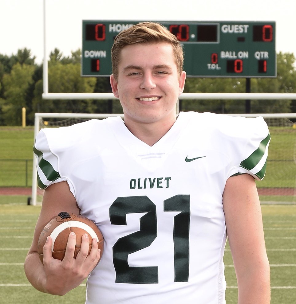 OlivetSports's tweet photo. Thursday’s 61-12 varsity football win over Stockbridge featured impressive rushing totals. Ramsey Bousseau carried the ball 6 times for 129 yards, Jordan Hall rushed 3 times for 78 yards, Michael Groves 3 for 62, and Hito Gallimore 3 for 26. The foursome also combined for 6 TDs. https://t.co/17pr9fY3dx