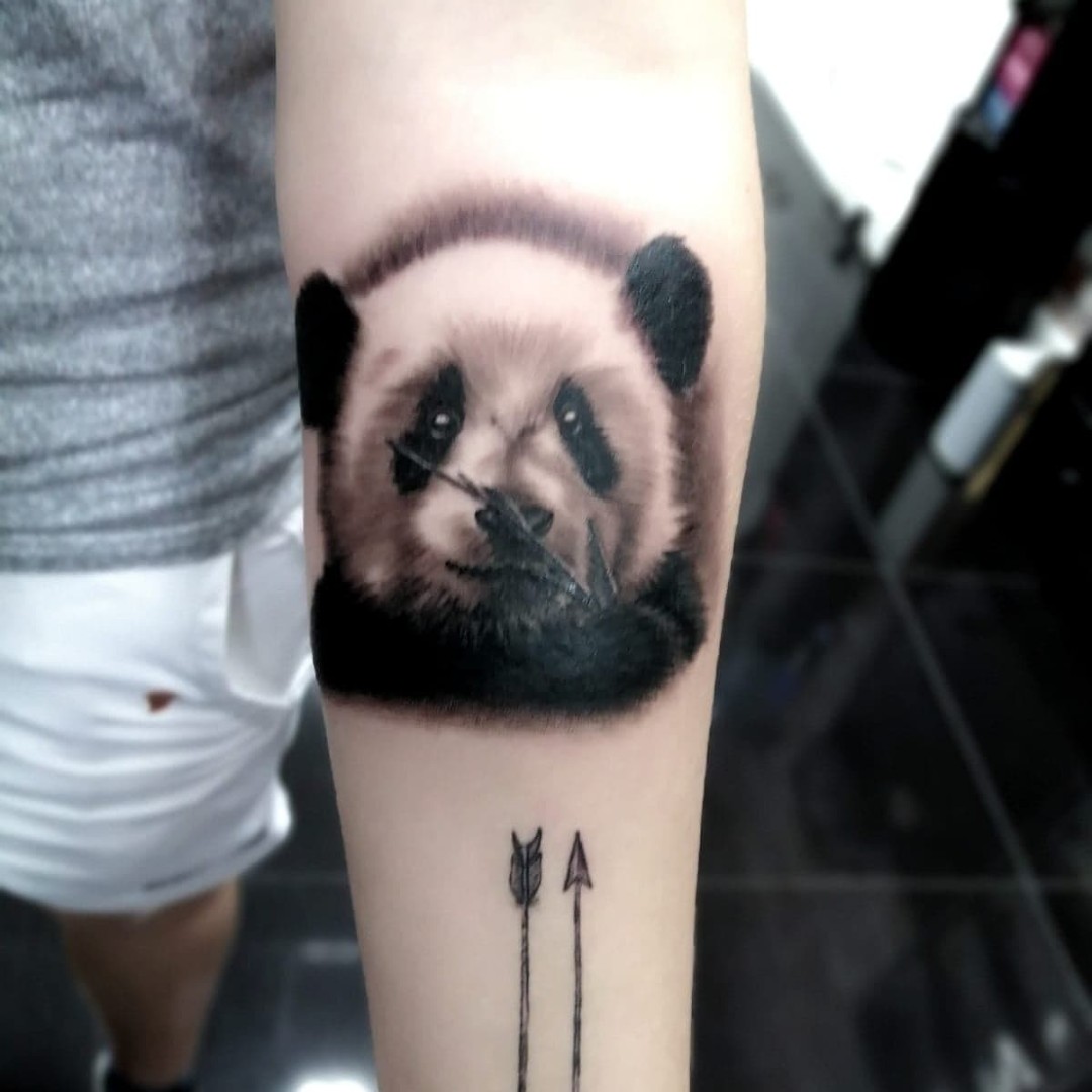 timebomb_tattoo's tweet photo. Super adorable Panda by Kina! What animal portrait would you get? @timebombcroydon #cheyennehawkneedles #blackandgreytattoo #panda #animaltattoo #dynamicink #croydontattoos #croydon #southlondon #cronx #lovecroydon #londonink #realistictattoo #pandatattoo https://t.co/Qk6OxSXoYH