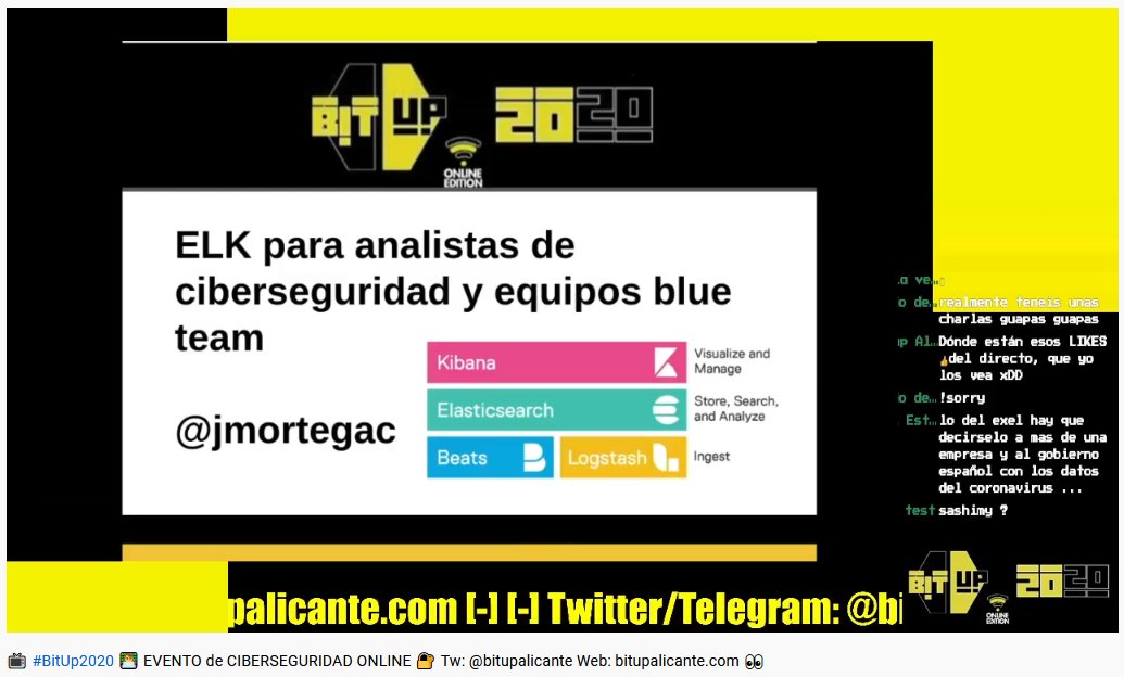 bitupalicante's tweet image. Continuamos con José Manuel Ortega (@jmortegac ) y su charla: ELK para analistas de seguridad y equipos Blue Team

▶️youtube.com/bitupalicante 

#Bitup2020 
#ciberseguridad