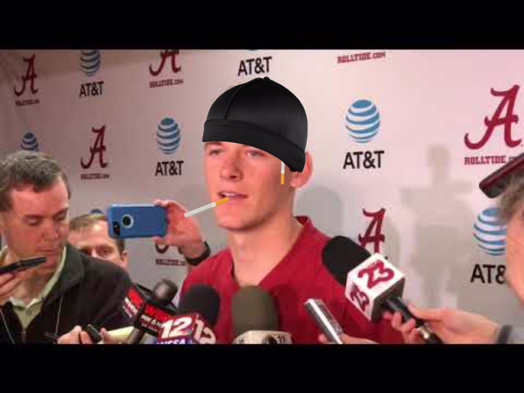 PaulTGraham's tweet photo. Coonskin hat, Fulmer the rat, Jack Daniels vat...don’t matter.  ‘Bama by 100. https://t.co/3esMbt6w5b