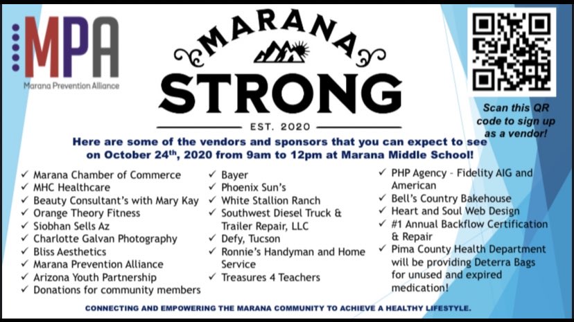 Today’s the day! Check us out at Marana middle school from 9am-12pm!!! 🥳