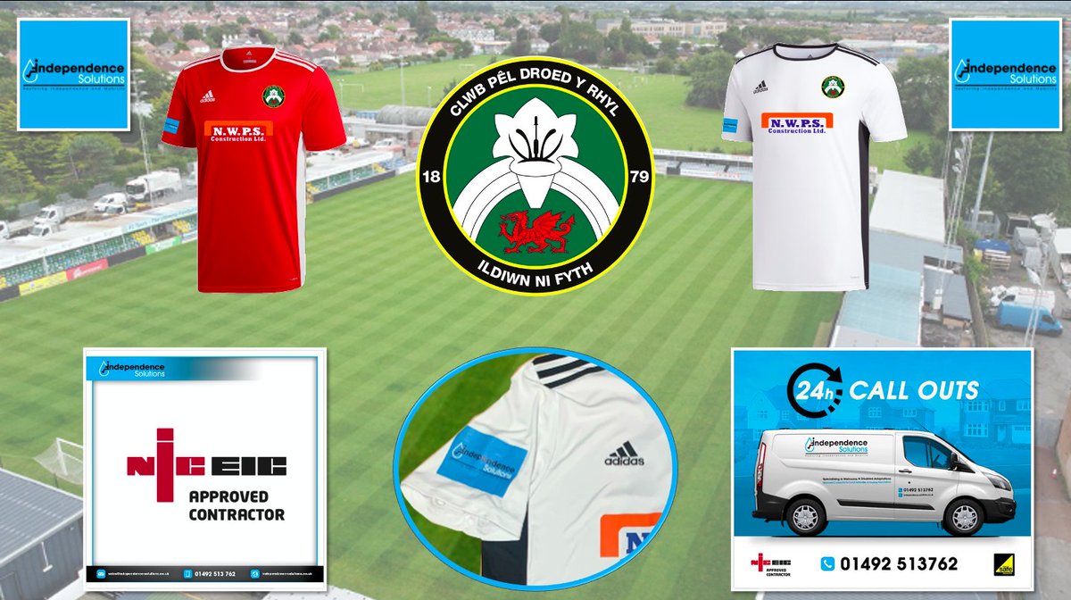 rhylfc's tweet photo. Massive thank you to Kurtis Chapman of @Indep_Sol for sponsoring our shirt sleeves and shorts for the 2020-2021 season.
For all of your plumbing and electrical requirements don't hesitate getting in contact, call 01492 513762
#thankyou #sunnyrhyl #24hourcallout https://t.co/4w3DdNtajG