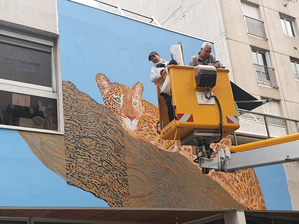 Nouvelle fresque en cours de réalisation dans une école de #paris13 

Mosko 
École Brillat-Savarin
#streetart #Le13QueJaime