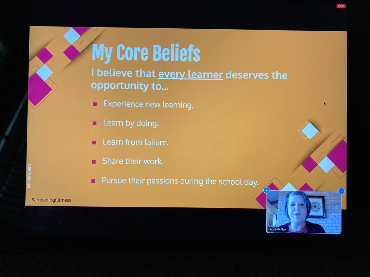 JonesTeachesMe's tweet photo. Thinking about my core beliefs as an educator in a Saturday morning learning session with gifted guru Andi McNair. All learners needs a safe space to feel like they can try new things. #fisdlearns #ameaningfulmess https://t.co/PNFHKxQPDU