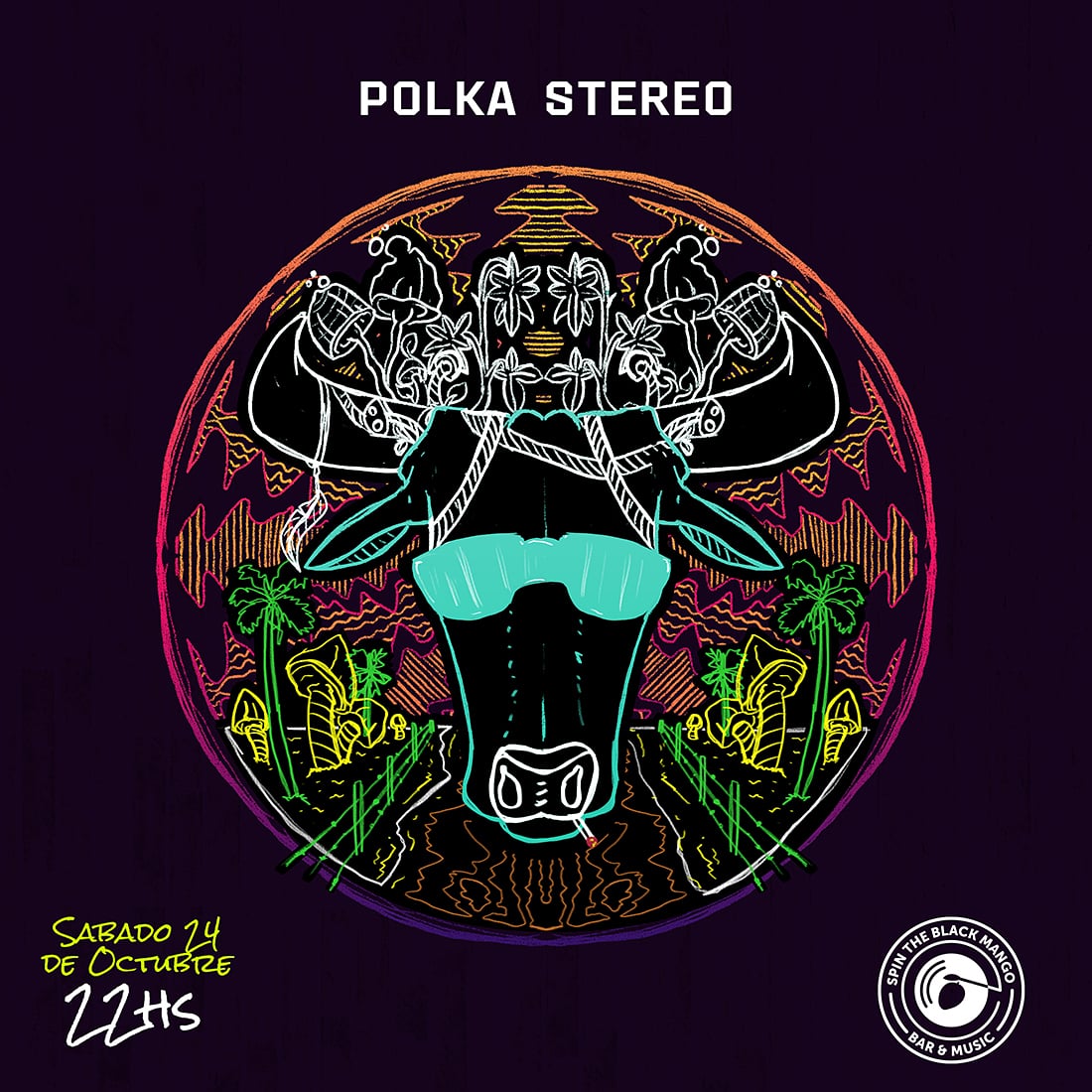 Esta noche nos vemos en <a href="/ElMangoNegro/">SpinTheBlackMango</a> - 22hs 🤘🔥

Reservá tu lugar porque las entradas son limitadas!

#PolkaStereo #ÑuBeat