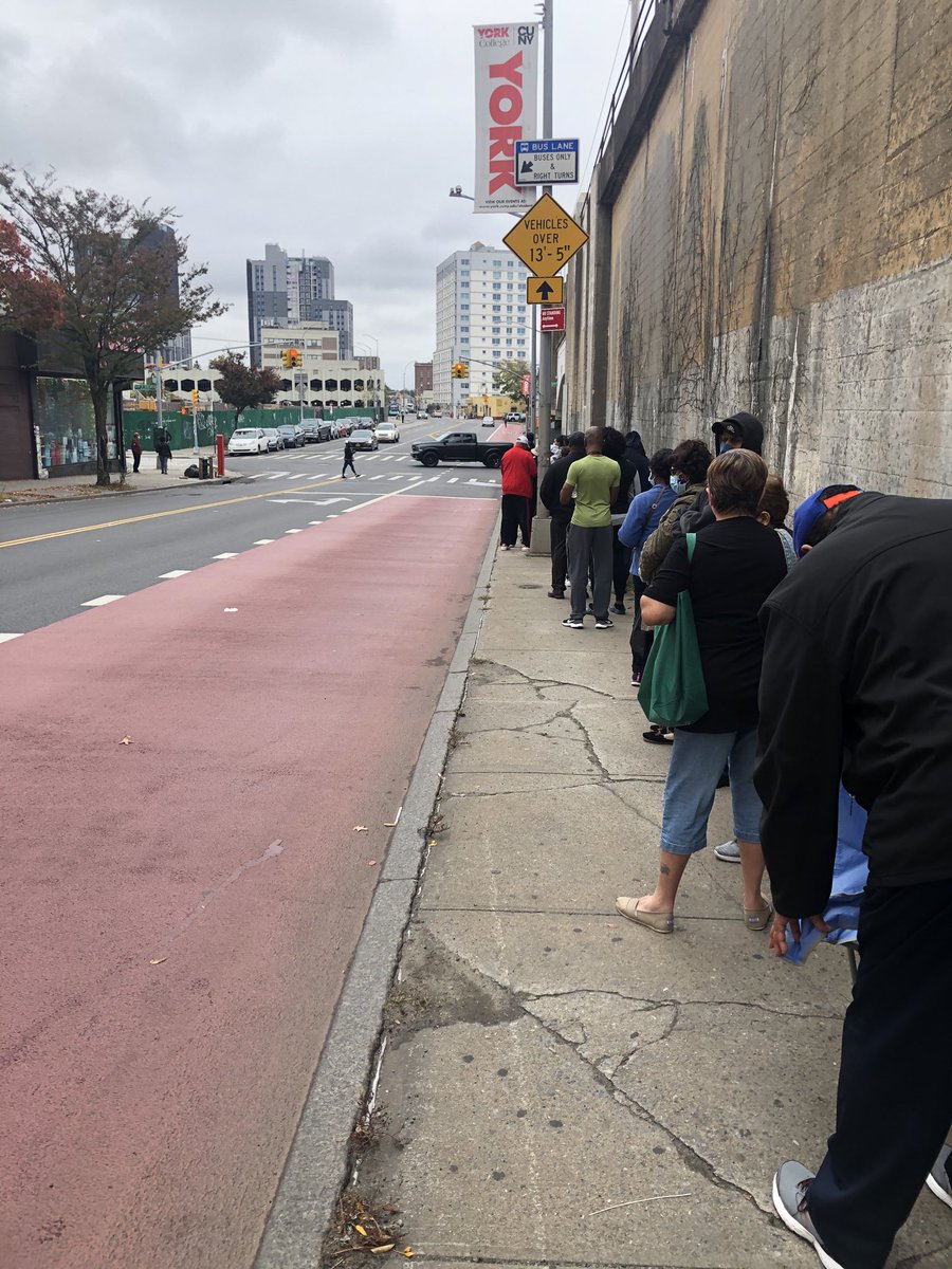 londonPef's tweet photo. Line is already near a mile long; and voting has not started yet at York College. Come out people and let your vote count. https://t.co/xA42hYM0FL