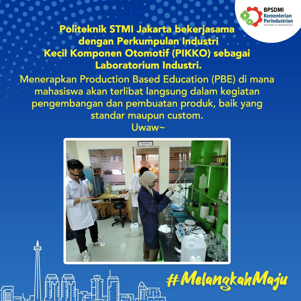 BPSDMI_Kemperin's tweet image. Kuy kita kenalan sama Politeknik STMI Jakarta. Buat kamu yang suka otomotif dan permobilan, simak infonya di gambar! Mana nih anak Politeknik STMI Jakarta, tunjuk tangan dulu di kolom komentar~

#MelangkahMaju #BPSDMI #BPSDMIKemenperin #SobatIndustri #SDMIndustri #SDMIndonesia
