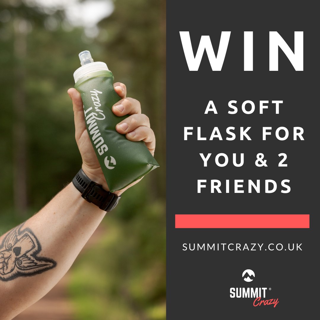 SummitCrazyUK's tweet photo. Win a #summitcrazy soft flask for you and 2 friends.

Head over to our Facebook or Instagram page for more info. 

ultrarunners #uktrailrunning #runninggear #ukrunchat #run #runner #runnerslife #trailrunner #trailrunners  #runningmotivations #runningmotivation #ultrarunner https://t.co/B0vm9Scq9p