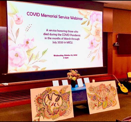 A moving tribute. End of life committee members led by #clinicalnurses ⁦<a href="/YNHH/">Yale New Haven Hosp</a>⁩ MICU. Their concern for their colleagues and to honor their patients, led them to develop this committee more than 10yrs ago. Last week they honored those lost during #COVID19 ⁦<a href="/AACNursing/">AACN</a>⁩