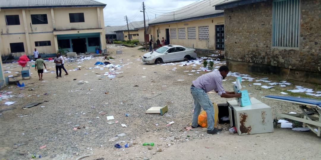 The Psychiatric Hospital in Calabar was also vandalised this morning.