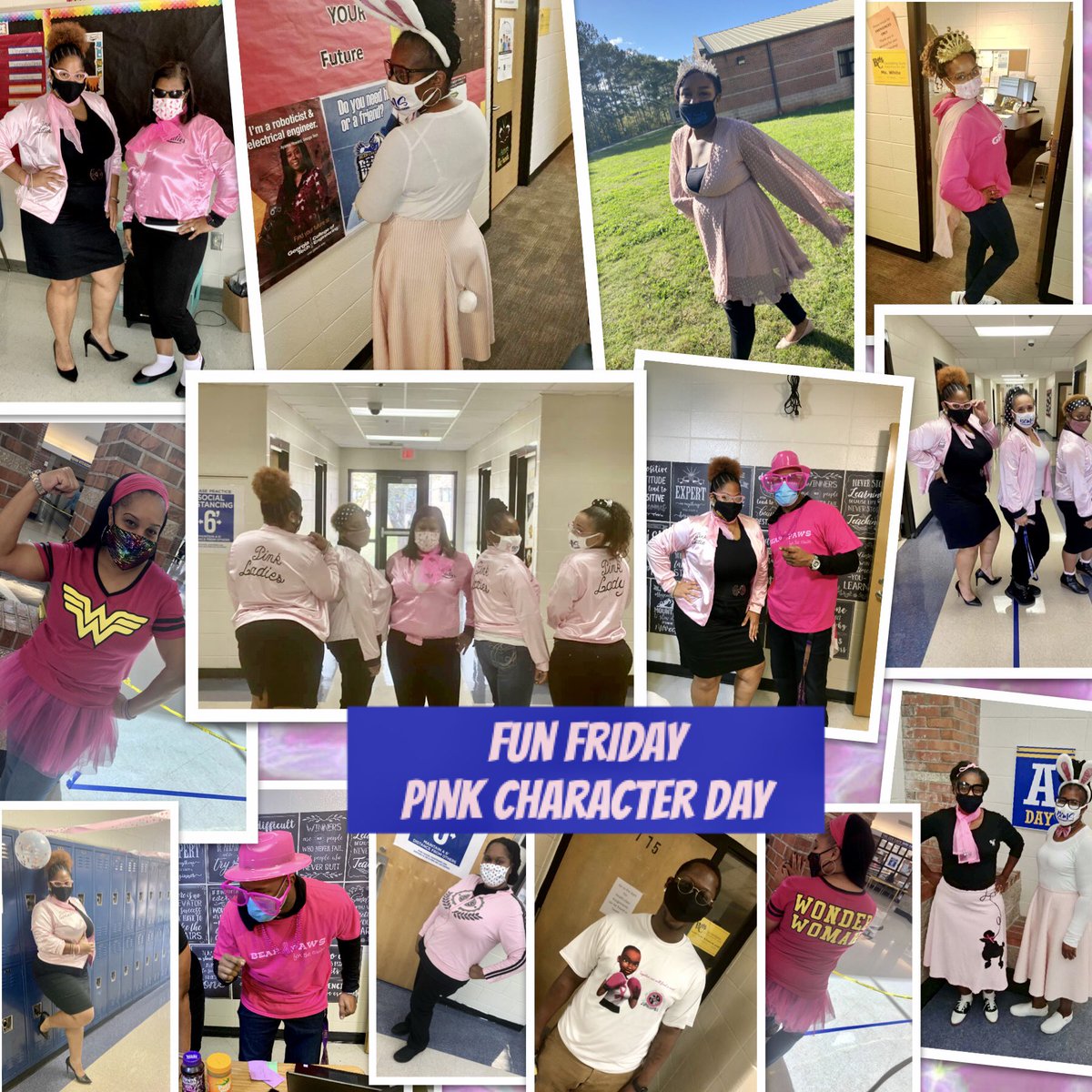 BearCreek_PBIS's tweet photo. We have such character at @BearCreekMS ! Pink Character Day for #FunFriday in honor of #BCMSThinkPinkWeek💖 #BreastCancerAwarenessMonth🎀 #AllBearCreek #PawsFoPBIS 💗💛💙🐾 @BCMSCheer_Dance @PrincipalFelipe @thesskey https://t.co/Ibwr2L8MvN