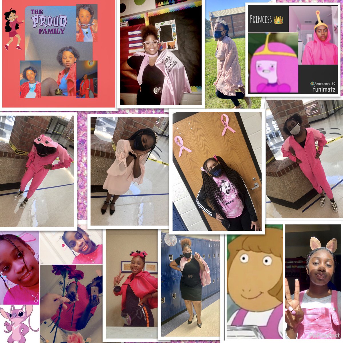 BearCreek_PBIS's tweet photo. We have such character at @BearCreekMS ! Pink Character Day for #FunFriday in honor of #BCMSThinkPinkWeek💖 #BreastCancerAwarenessMonth🎀 #AllBearCreek #PawsFoPBIS 💗💛💙🐾 @BCMSCheer_Dance @PrincipalFelipe @thesskey https://t.co/Ibwr2L8MvN
