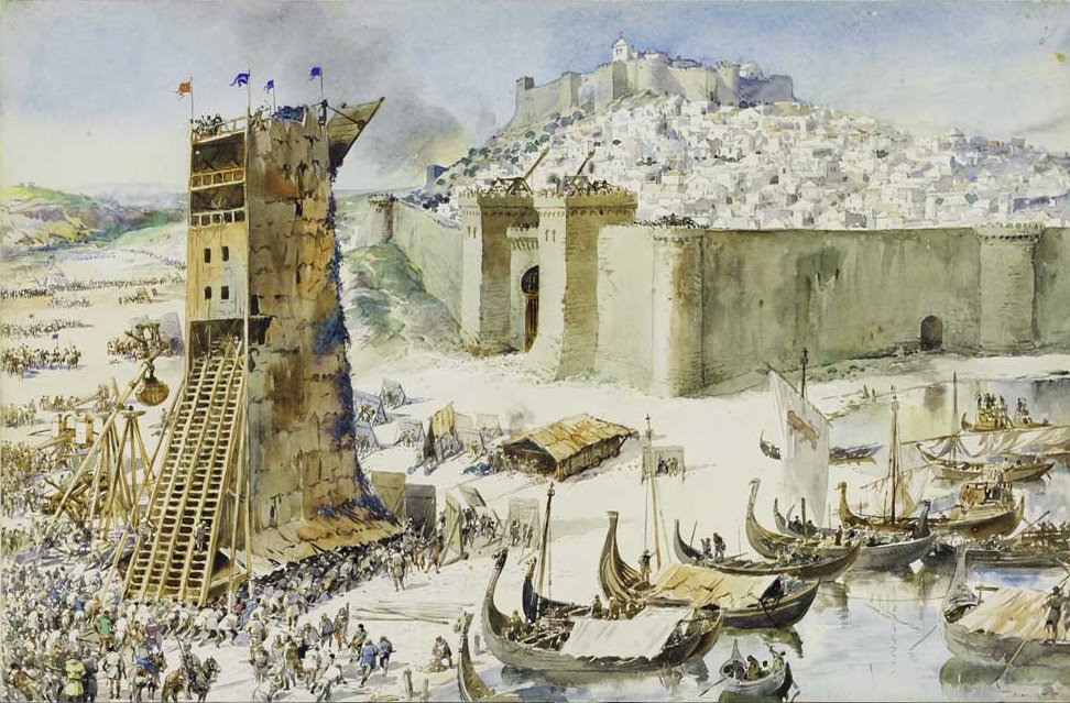 25 Oct 1147: King Afonso Henriques leads his troops and retakes #Lisbon, Portugal from the #Islamic Moorish kingdom the #Taifa of #Badajoz. The #Moors agreed to #surrender the city on October 21. #history #ad https://t.co/l87sSj7rkX https://t.co/gZWK8cw8W1