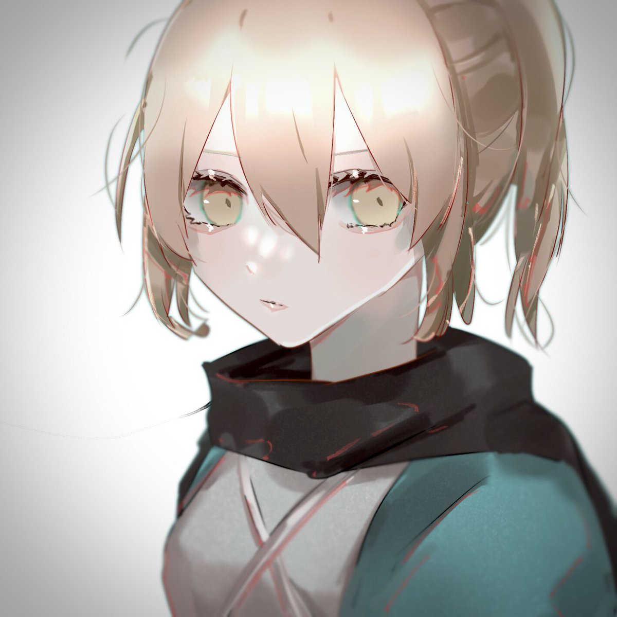 沖田総司 ,桜セイバー 「#FGO 
沖田さんポニテ 」|さとらのイラスト