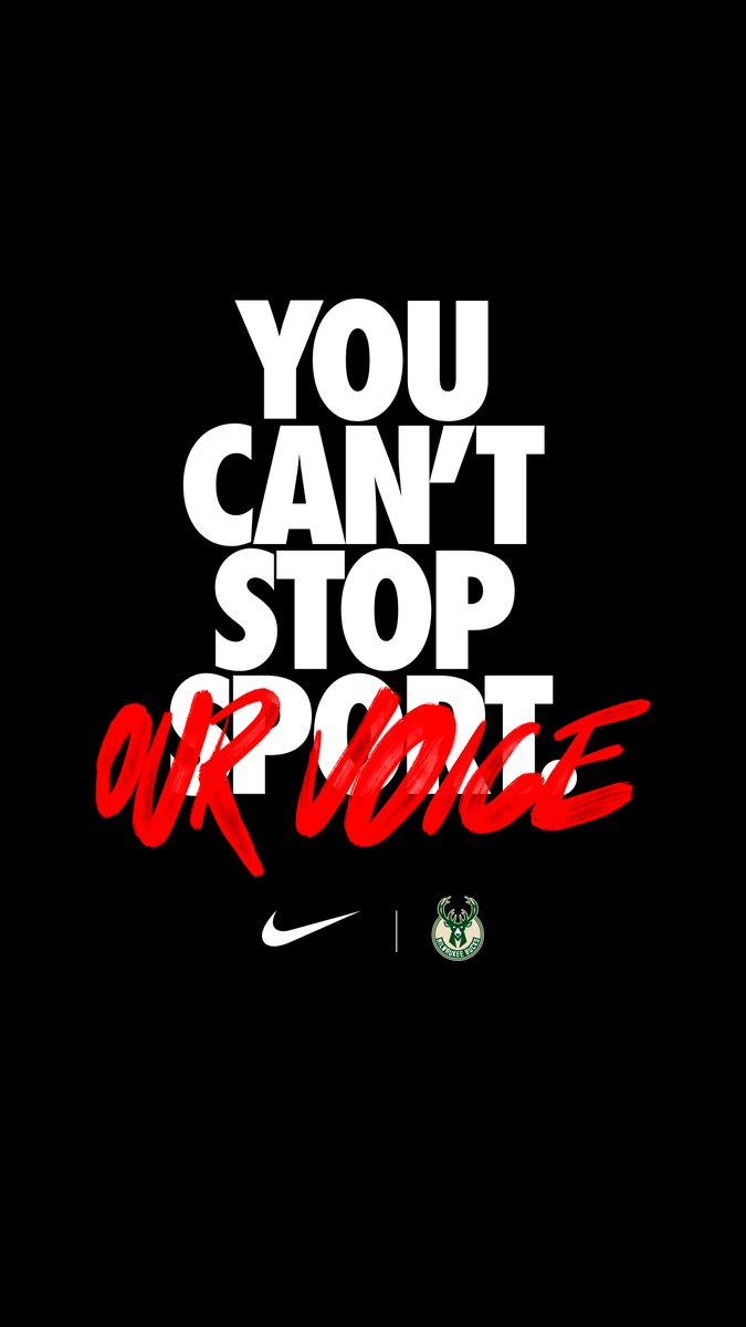 Bucks's tweet photo. 📣 Milwaukee. You don’t need to be a star to have a voice. 

Need a ride to the polls for early voting?

@Nike is giving you $10 toward your @Lyft ride to the polls with the code NIKE2020. Terms apply. 

#YouCantStopOurVoice https://t.co/NXDosxU9eJ