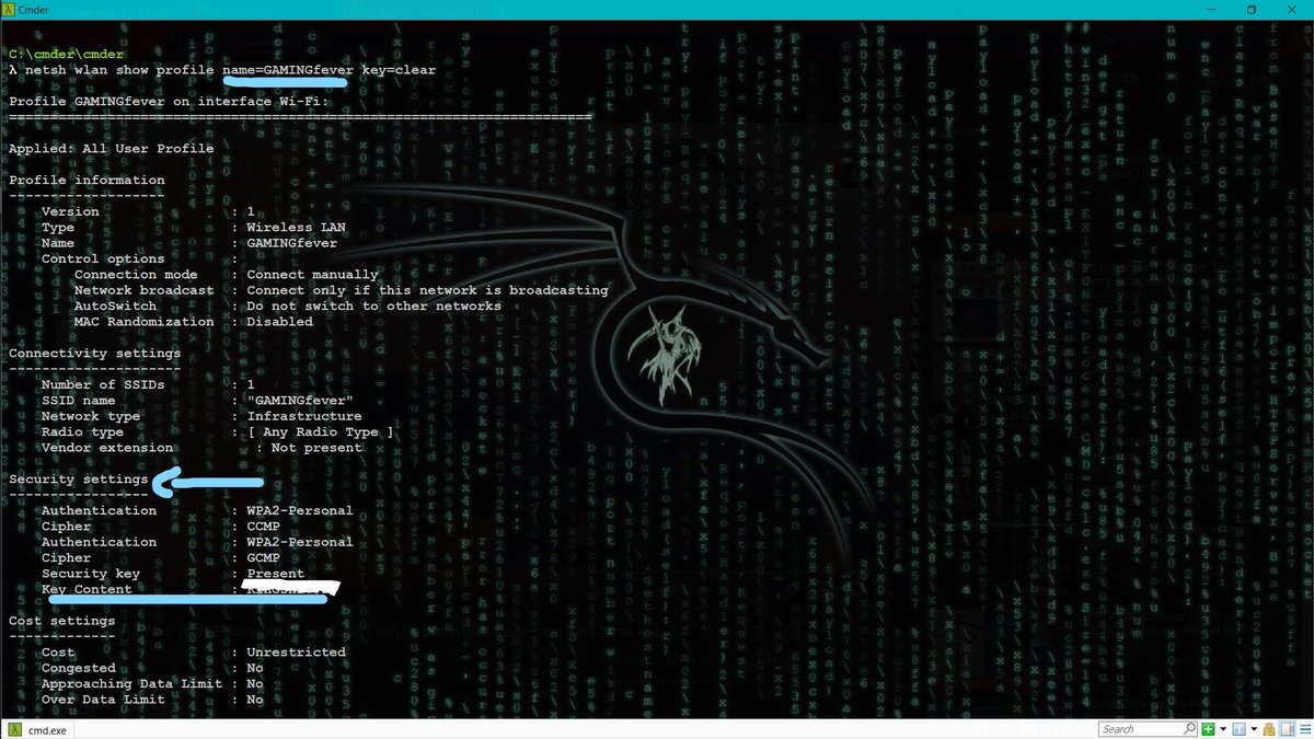 NiramayThaker's tweet photo. >>> Forgetting WI-FI password ??, try this <<<
:- FIND PASSWORD OF SAVED WIFI -
1) Write the name of your wifi in first command/line
2) Then go to security setting and key content you will find your saved WIFI password ...
3) You can use it in normal CMD(Command Line)
#cmder https://t.co/DRrrXjGCde