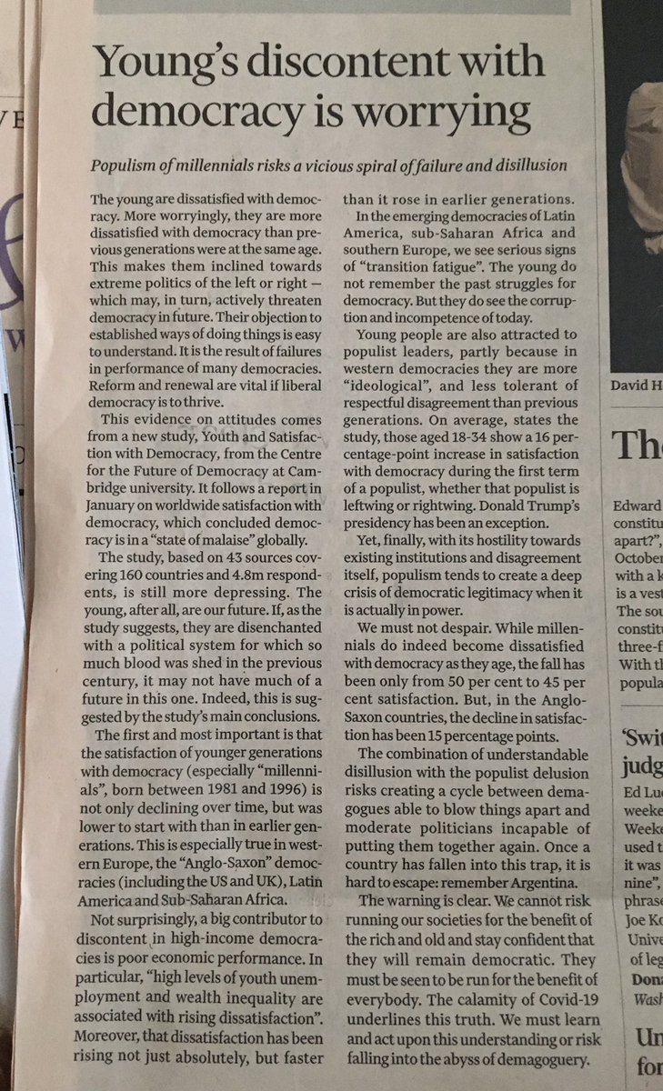 A rare instance of genuine generational research that actually compares cross-generational attitudes *at the same age*!