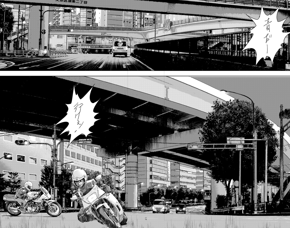仕事で漫画は書いているが自分の漫画ではなく『公道ウルフ』という作品でなんですけど、でも漫画の絵はずっと書いている。アシスタントだったらもう何でもアレできる気がするくらいの自信はついてきたが…自分の漫画はアレなんだよな… 