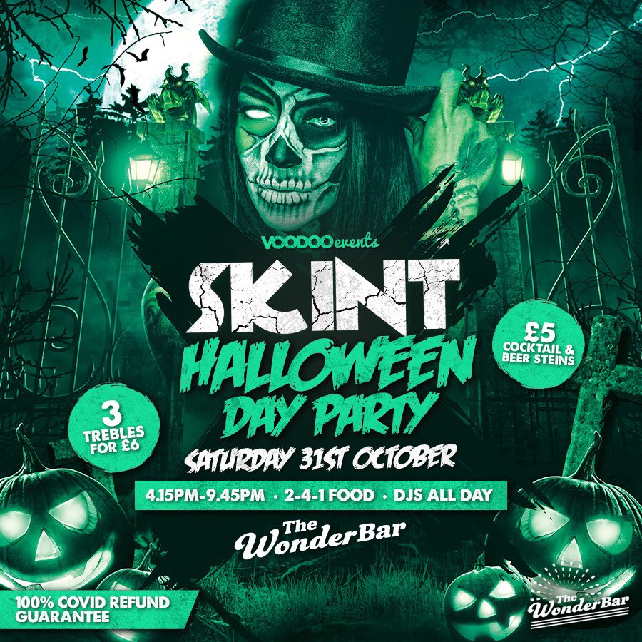 SkintNewc's tweet photo. Spooky Lineup!! 👻🎃

Skint Halloween Thursday @ The Points (29th)

Skint Halloween Day Party @ The WonderBar (31st)

Skint Haunted House @ The Points (31st) https://t.co/taaxYulL8P
