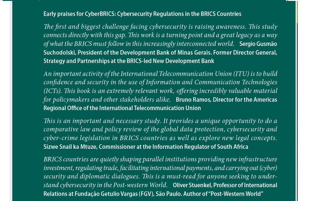1lucabelli's tweet photo. Here the early praises of:🚀
- Sergio Suchodolski, Former Strategy Director of the #BRICS-led @NDB_int
- Bruno Ramos, Director for the @ITU Americas Office
- Sizwe Snail, #DataProtection Commissioner, #SouthAfrica
- @OliverStuenkel @FGV Professor & author of #PostWestern World https://t.co/GZn1mgdCDx