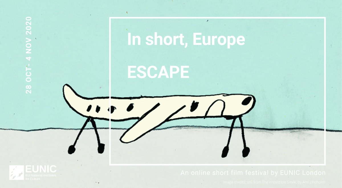 #InShortEurope #Escape online short film festival by @EUNICLONDON is coming up soon 28 oct - 4 Nov Stay tuned!  ow.ly/aQMm50BQtPp