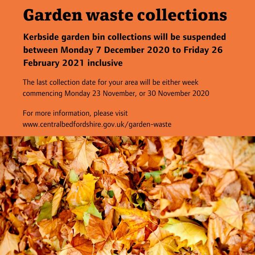 Green Wheelie Bins - Collection of garden waste in Leighton Buzzard will end at end of November until end February 2021.