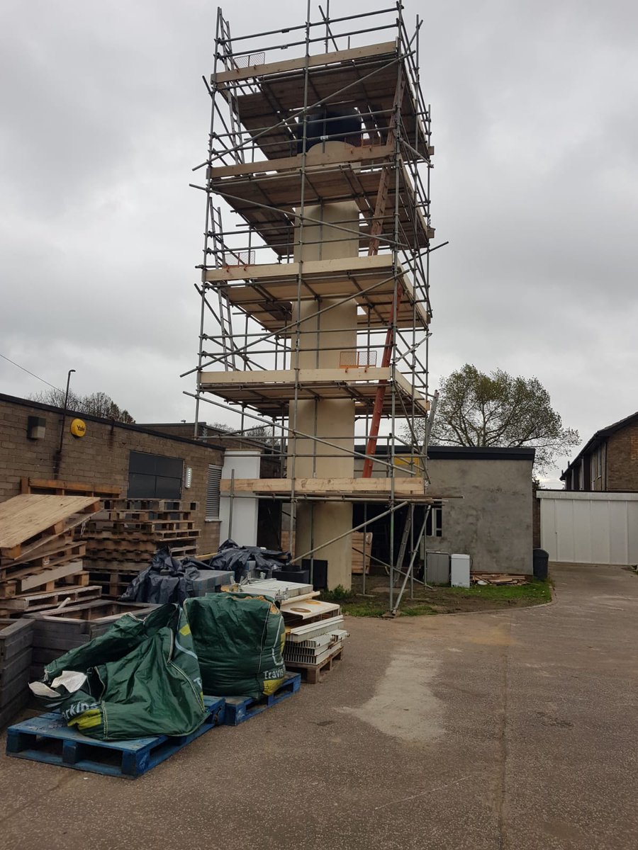 New project award for DemStrip. The demolition and clearance of this chimney stack for a new client. Scaffold erected today. Demolition to start on Monday.