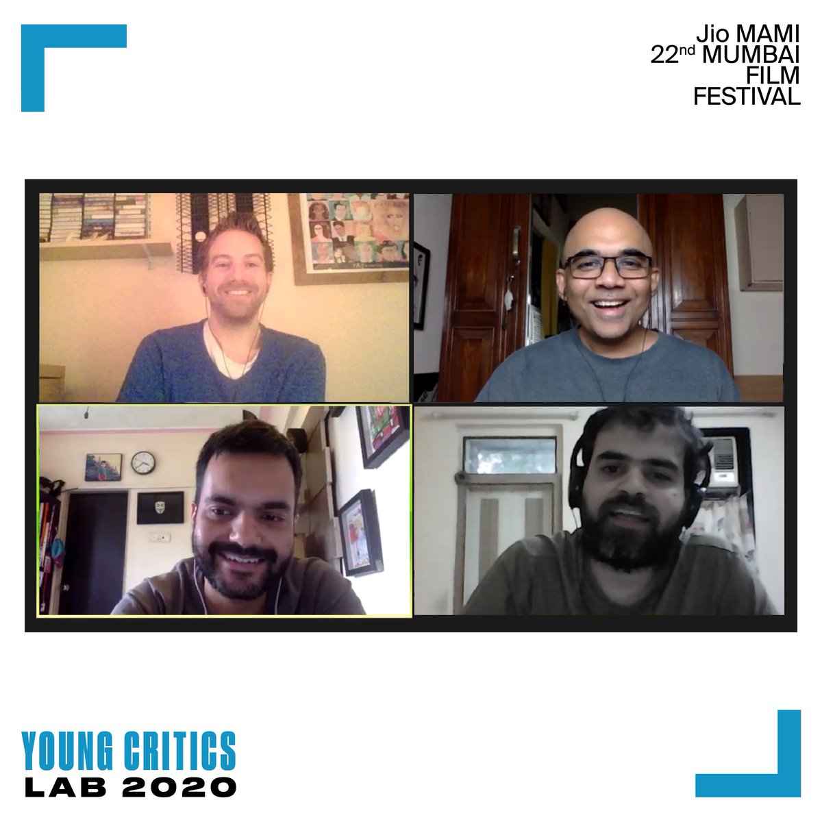 vishwajeetda's tweet photo. Amazing Saturday afternoon at the Film Critics' Circle with @MumbaiFilmFest
Thanks, @yooday and @ReelReptile for such an amazing session.
Film Criticism 201 with
@mike_mccahill @baradwajrangan
#MAMI #YoungCriticsLab2020 https://t.co/JoKgvDcxC7