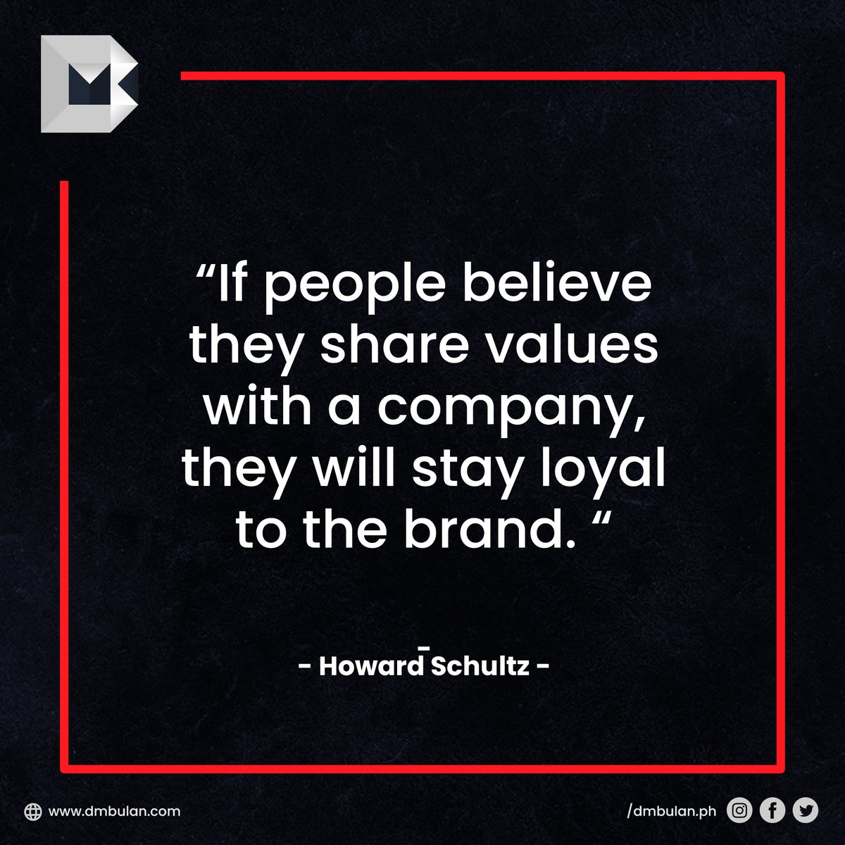 dmbulan's tweet photo. If you don't share your customers' values, you lose them. Starbucks founder Howard Schultz recognizes this.

#dmbulanph #Ecommerce #GraphicDesign101 #Branding101 https://t.co/JTdOzXQAr7