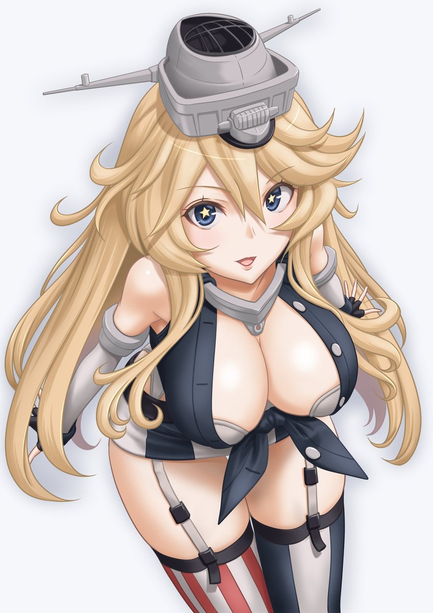 アイオワ。お……デカイな……😳
初のUSA艦で、その勢いで日本人の考えるアメリカ娘をブッ込んだビジュアルにしか見えない艦娘。
「だが、それが良い👍」明るく真面目で人懐っこい性格だが他の戦艦と比べて幼さを感じる部分があり、頭の上に❓を付けて困惑してる時がある。これはこれでとても可愛い😊 