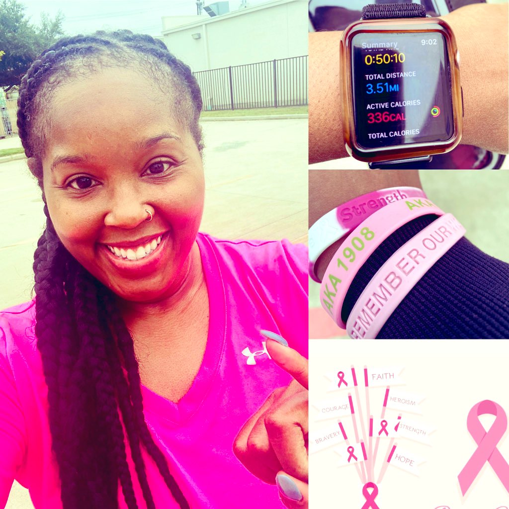 PinkArrogance's tweet image. 5K finished! #BreastCancerAwarenessMonth #IKmade