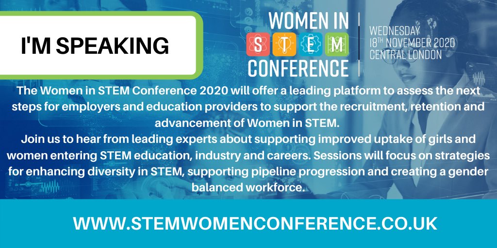 Dal_jit's tweet photo. I’m speaking at The Women in STEM Conference 2020! Join us for the latest insights on supporting women’s progression in STEM |FIND OUT MORE https://t.co/0swm0BAUjo #WomenInSTEM20 @WomenInSTEM20 https://t.co/hULysZLkkK