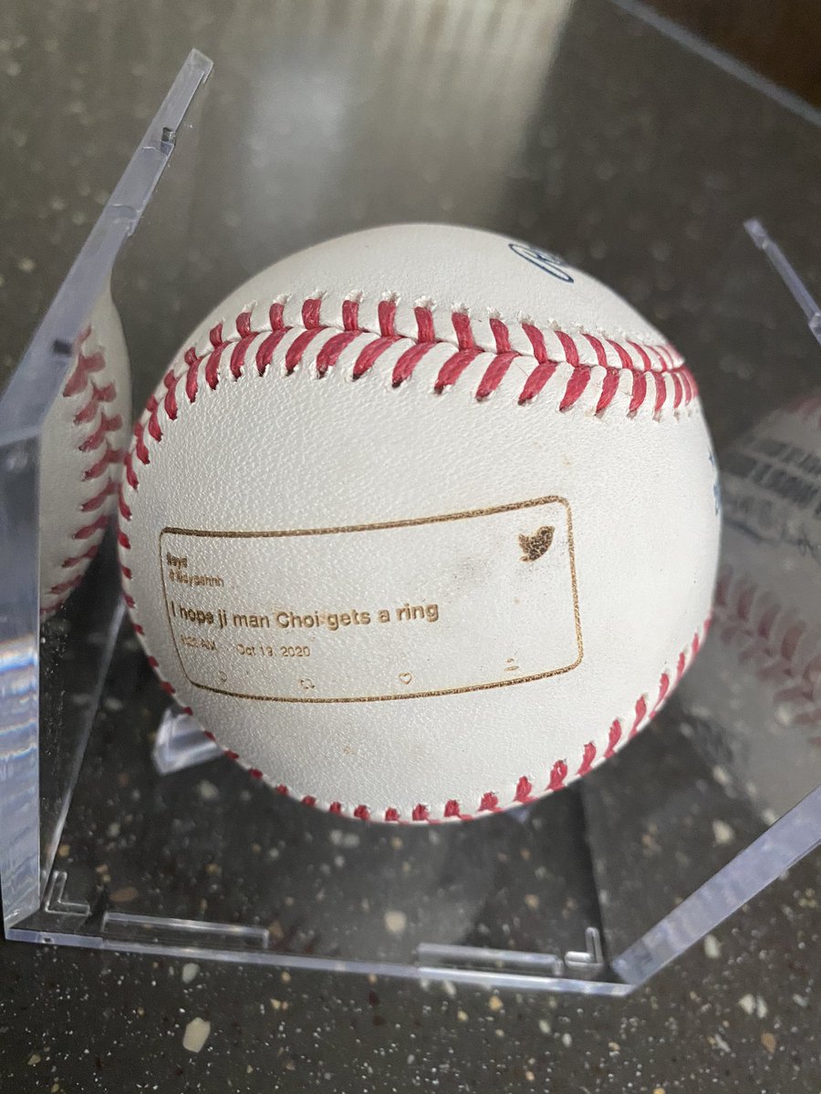 llloydehhh's tweet photo. S/O to @MLB for the #FreeBaseball from batting practice. OFFICIAL JI MAN CHOI TWEET AND AUTOGRAPH. #RAYSIN7 https://t.co/OSgzvY2yIG