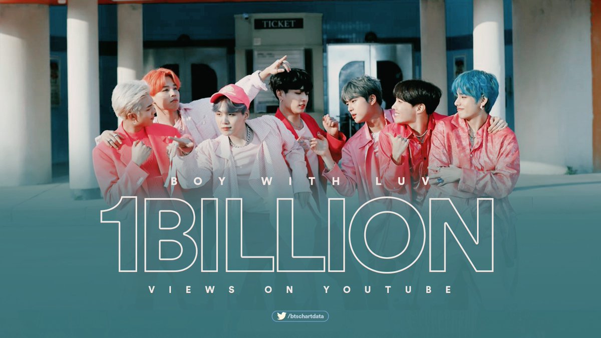 ArmyOfSeokJin's tweet photo. MV "Boy With Luv"  มียอดวิวทะลุ 1 พันล้านวิวเรียบร้อยแล้วค่า 🥳🎉🎊 และเป็นเพลงที่ 2 ที่มียอดวิวทะลุ 1 พันล้านวิวต่อจากเพลง DNA ด้วยค่ะ บังทันสุดยอด ฮาลซีย์สุดยอดด อาร์มี่สุดยอดไปเลยย 🎊🎊💜 @BTS_twt

#BWL1B #BoyWithLuv1B https://t.co/tpydd27cTb