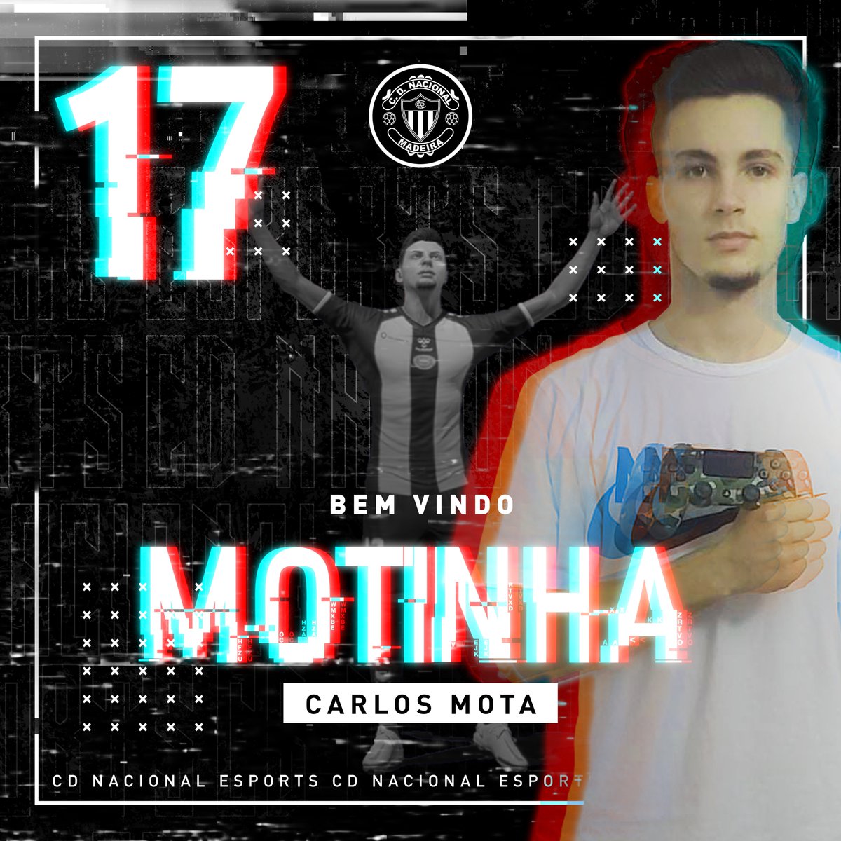 clubsfc25's tweet photo. ⚠️Transferência⚠️
👉 Bem Vindo Motinha!
CD Nacional Esports dá as boas vindas a mais um reforço, Carlos "Motinha" Mota virá reforçar a nosso meio campo! Desejamos a maior sorte para o futuro ao novo membro da familia Alvinegra! 
🤝⚫️⚪️
#Reforço #DefyTheGame #Alvinegro #cdnacional https://t.co/4rGr3OyqWb