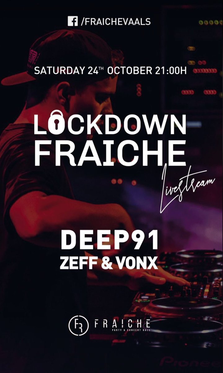tonight on facebook:

Lockdown Fraiche
24th October 
21:00h

fb.me/e/5c2MbcWeR