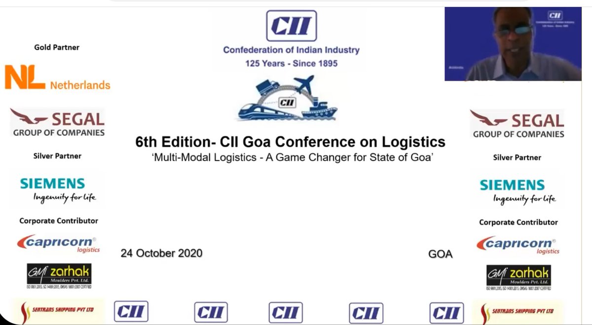 CII Goa hosted 6th Edition CII Goa Conf. on Logistics ‘Multi-Modal Logistics: A Game Changer for Goa to develop modern air cargo facilities, Multi-Modal Logistics Park at Balli in South Goa & Blue Economy-Integration of Water based Economy & Maritime Cluster. #CII4WR @CII4WR https://t.co/3GuYRoc0do