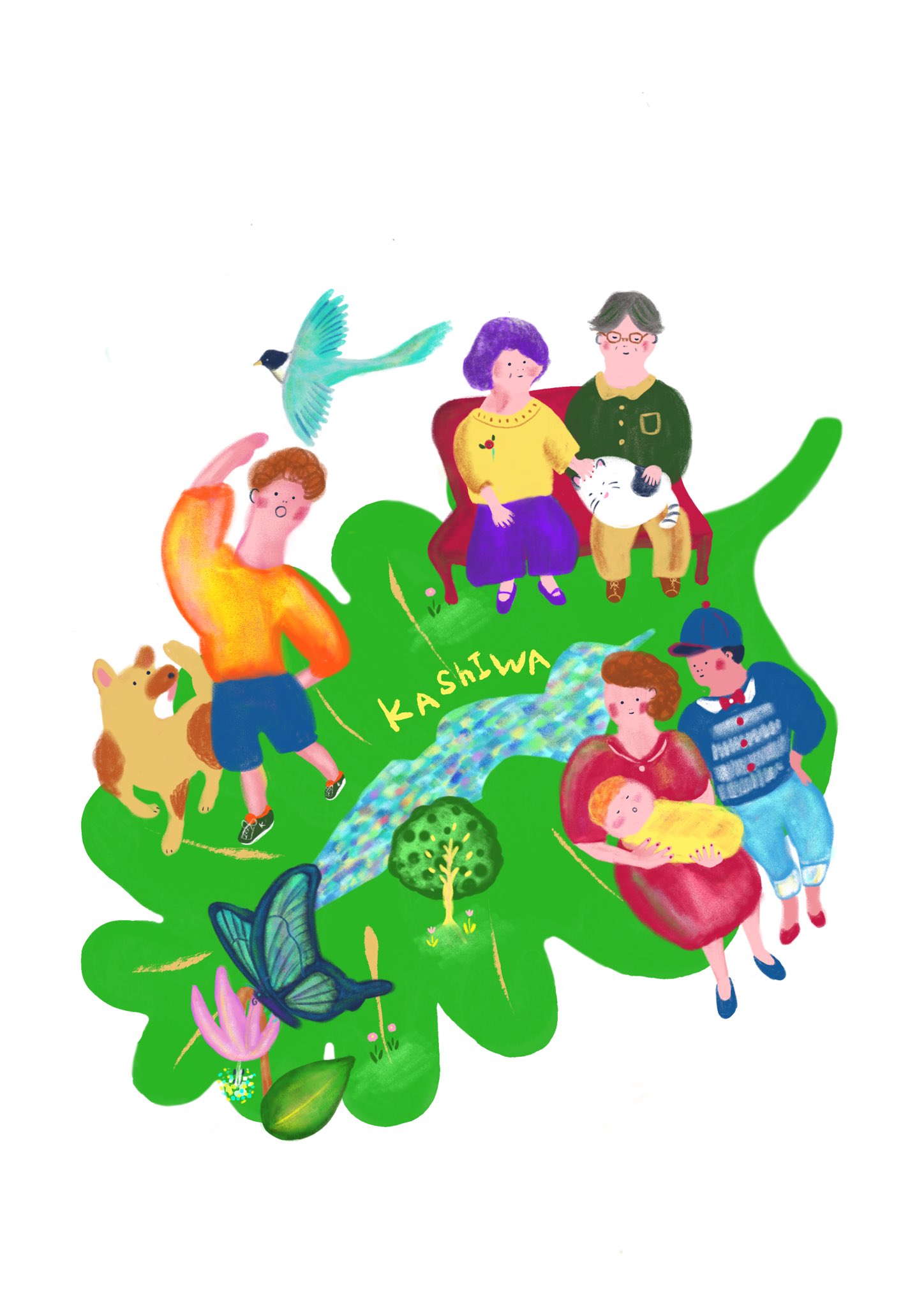 Yuki Kodaira イラストレーター ローカルなイベントのチラシ用にかいたイラストです 地域とか街のこと考えながら絵を描くの好きです イラスト Adobefresco Illustration まちづくり 地域 ふるさと コミュニティデザイン T Co Xhohhabe58