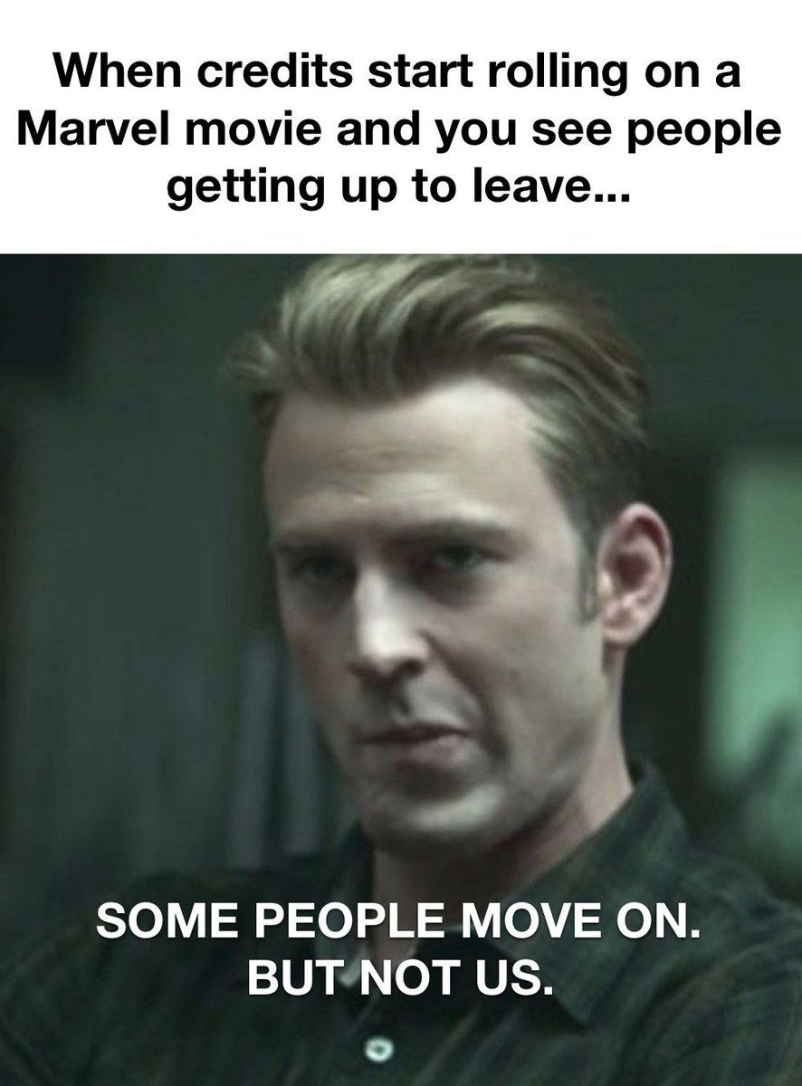 IRWpodcast's tweet photo. Raise your hand if this is you going to see any MCU movie? 🙋♂️🙋♀️🤣
What’s your favorite end credits scene from the 23 MCU movies released so far? Let us know by commenting and lookout for our Endgame episode coming soon!
#InfinityReWatch #marvelmemes #avengersendgame https://t.co/kCLjM388ff